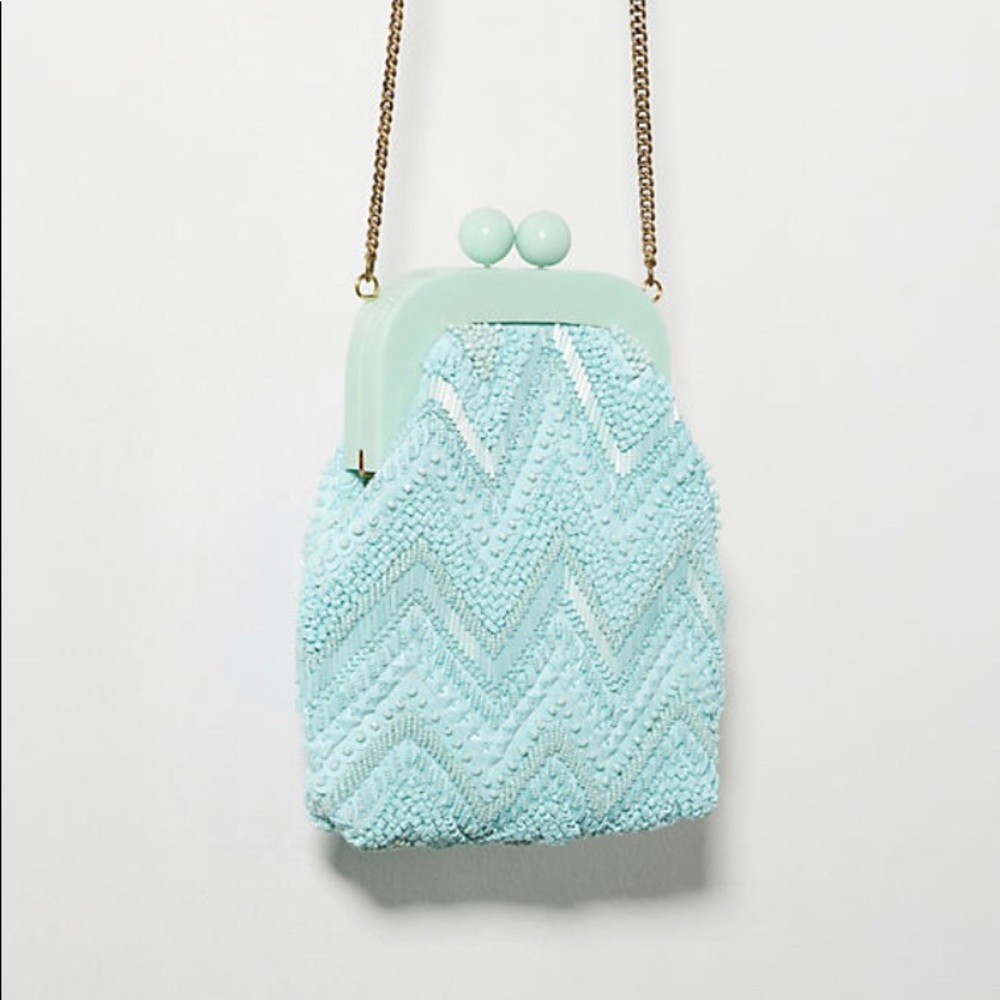 NWT Beaded Tonal Clutch/Shoulder Bag SOLD OUT!! Hard to find.